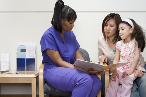 medical staff with patient