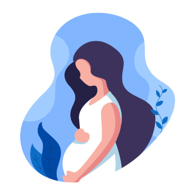 Vector abstract of pregnant woman