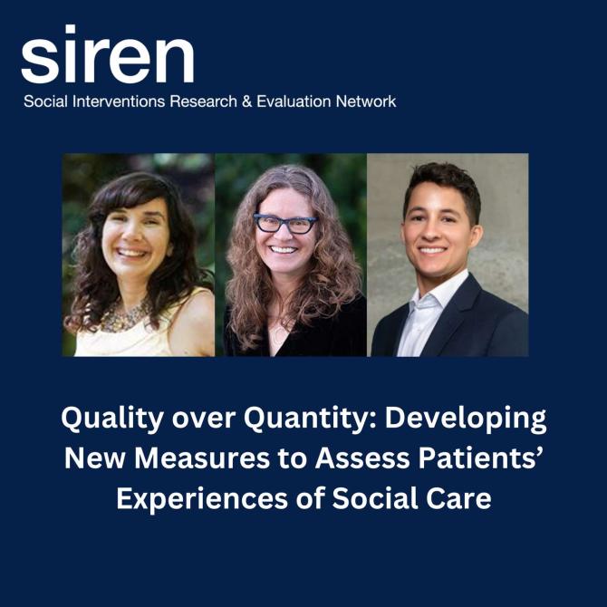 Quality over Quantity: Developing New Measures to Assess Patients’ Experiences of Social Care