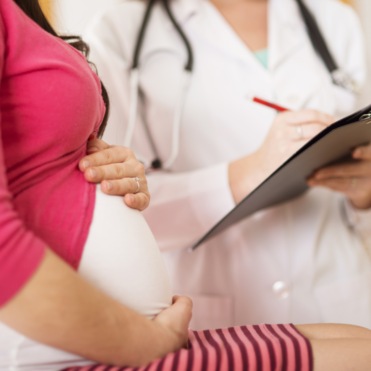 Doctor and pregnant patient 