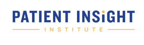 Patient Insight Institute Logo with blue and gold writing