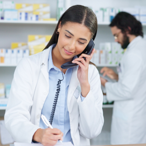Pharmacist on Phone